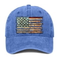 thumbnail image 1 of NMMUED 4th of July Baseball Cap Unisex American Flag Hat Usa Embroidery Distressed Washed Cotton Caps Usa Dad Hats 4th of July Accessories for Women Light Blue One Size, 1 of 2