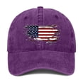 thumbnail image 1 of NMMUED American Flag Hat, Adjustable Unisex Usa Flag Baseball Cap, 4th of July Hats for Men Women American Flag Accessories Women Purple One Size, 1 of 2