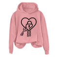 thumbnail image 1 of NMMUED Baggy Hoodie, Graphic Sweatshirts for Women, Sweatshirt for Women, Pullover Hoodies, Womens Fall Tops, Pink 4XL, 1 of 4