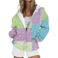 thumbnail image 1 of NMMUED Baggy Hoodie, Workout Jackets for Woman, Fall Clothes for Women, Oversized Sweatshirt for Women, Hoodies for Women, Purple M, 1 of 6