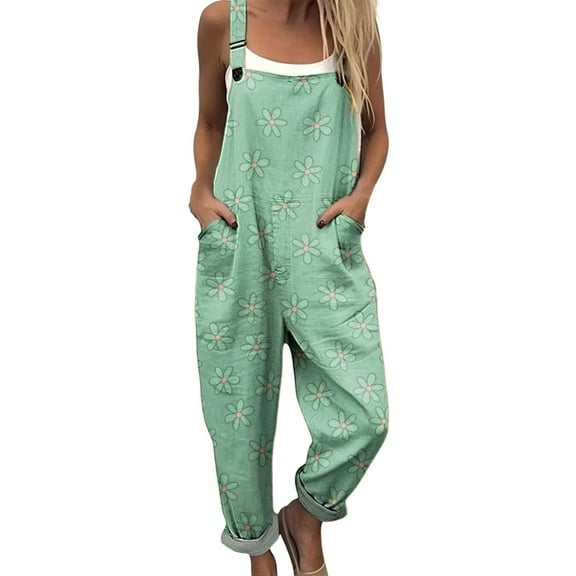 NMMUED Baggy Overalls for Women Wide Leg Overalls for Women Bib Overalls Women One Piece Jumpsuits for Women Wide Leg Jumpsuits for Women, Mint Green XXL