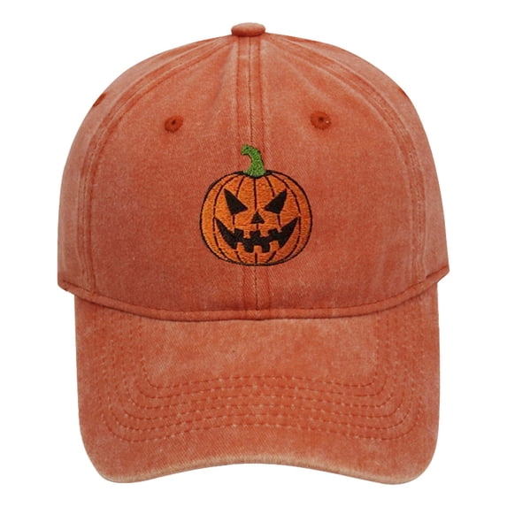 NMMUED Baseball Cap, Halloween Cap, Outdoor Hat, Halloween Baseball Cap, Pumpkin Hat, Pumpkin Baseball Cap, Halloween Hat, Black A