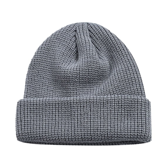 NMMUED Beanie for Men Women Unisex Knit Cuffed Plain Winter Beanies Hats Skull Cap Gray One Size
