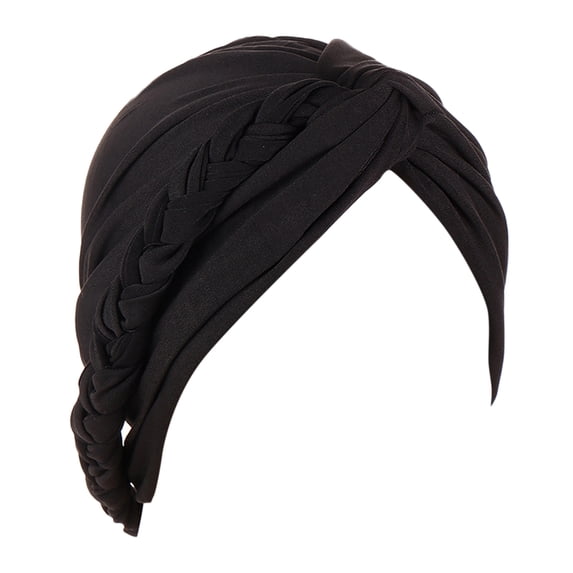 NMMUED Chemo Cap, Soft Hat for Hair Loss, Headwear for Chemo Patients, Turban Beanie for Cancer, Head Cover Black One Size