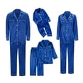 thumbnail image 1 of NMMUED Christmas Family Pajamas Matching Sets Christmas Pjs for Family Lounge Wear Christmas Vacation Pajamas Satin Pajamas Matching Lounge Set 2 Piece Lounge Set Blue 150, 1 of 6