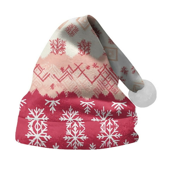 NMMUED Christmas Hat Christmas Beanie Holiday Hats Christmas Accessories Party Hats for Adults Pink M