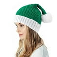 thumbnail image 1 of NMMUED Christmas Hats Christmas Beanie Holiday Hats Knit Beanie Hats for Women Warm Hat Winter Hats for Women Green One Size, 1 of 4