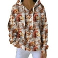 thumbnail image 1 of NMMUED Christmas Hoodie Graphic Hoodies Funny Christmas Hoodies for Women Going Out Tops for Women Christmas Gifts for Women Womens Hoodies Pullover Xmas Sweatshirt Women Khaki L, 1 of 5