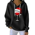 thumbnail image 1 of NMMUED Christmas Hoodie Pullover Hoodies for Women Ladies Christmas Tops Cute Hoodies Holiday Hoodies for Women Hooded Sweatshirts for Women Christmas Outfits for Women Black L, 1 of 5