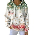 thumbnail image 1 of NMMUED Christmas Hoodies Baggy Hoodie Funny Christmas Hoodies for Women Vacation Tops Holiday Tops for Women Hoodies for Women Pullover Christmas Outfit Women Green L, 1 of 5