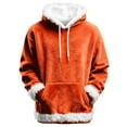 thumbnail image 1 of NMMUED Christmas Hoodies Sherpa Hoodie Women Christmas Womens Clothing Warm Hoodies for Women Holiday Clothing for Women Sherpa Sweatshirt Christmas Clothes for Women Orange XXL, 1 of 4