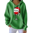 thumbnail image 1 of NMMUED Christmas Hoodies Soft Hoodies for Women Ladies Christmas Tops Cute Tops for Women Xmas Sweatshirt Women Pullover Hoodies for Women Holiday Clothing for Women Green XL, 1 of 5
