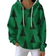 thumbnail image 1 of NMMUED Christmas Hoodies Vacation Tops Christmas Outfit Women Going Out Tops for Women Christmas Tree Sweatshirt Oversized Hoodie Christmas Clothes for Women Green 2 XXL, 1 of 5