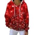 thumbnail image 1 of NMMUED Christmas Hoodies Women Fall Hoodies for Women Christmas Outfits for Women Vacation Tops Holiday Tops for Women Soft Hoodies for Women Christmas Clothes for Women Red XL, 1 of 5