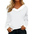 thumbnail image 1 of NMMUED Christmas Shirts Christmas Blouses for Women Womens Shirts Dressy Casual Christmas Tops for Women Long Sleeve Tops for Women's Christmas Shirts Blouses for Women Casual White XL, 1 of 4