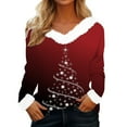 thumbnail image 1 of NMMUED Christmas Shirts Christmas Gifts for Women Thanksgiving Shirts for Women Christmas Party Outfits for Women Womens Shirts Dressy Casual Funny Christmas Shirts Fall Shirts for Women Black L, 1 of 5