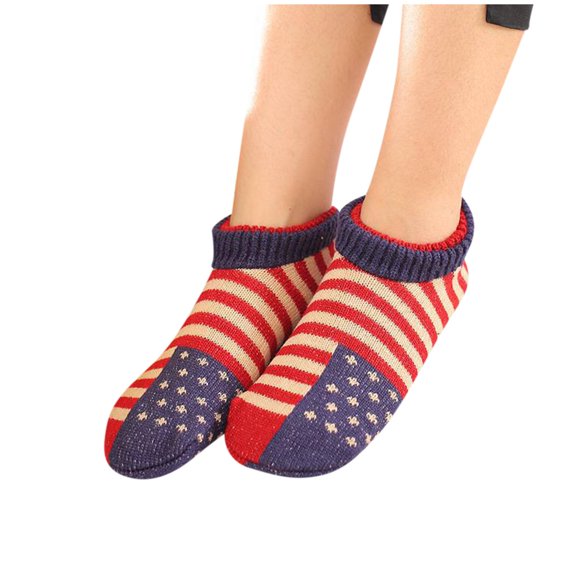 NMMUED Christmas Slipper Socks Fuzzy Socks Christmas Warm Socks for Women Christmas Socks for Adults Cute Socks for Women Christmas Gripper Socks Fluffy Socks Women Watermelon Red One Size