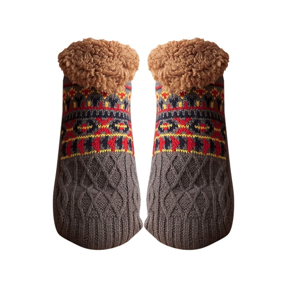 NMMUED Christmas Slipper Socks Gifts for Christmas Thick Winter Socks Christmas Gifts for Women Fluffy Socks Christmas Gifts for Girlfriend Women Winter Socks Dark Gray A