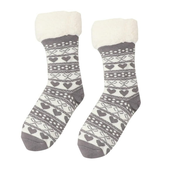 NMMUED Christmas Slipper Socks Xmas Socks Women Winter Socks Holiday Socks Non Slip Socks for Women Christmas Socks for Adults Warm Socks for Women C One Size