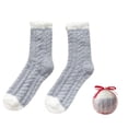 thumbnail image 1 of NMMUED Christmas Socks Christmas Gifts for Girlfriend Winter Socks for Women Christmas Fuzzy Socks for Women Crew Socks for Women Fuzzy Christmas Socks Soft Socks Gray One Size, 1 of 3
