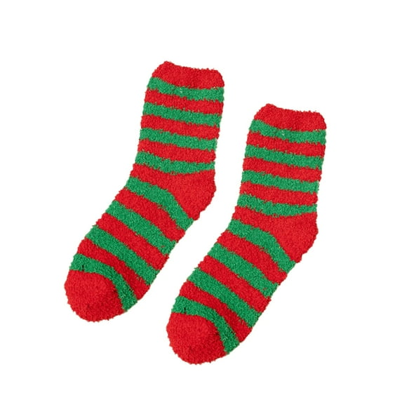NMMUED Christmas Socks Fuzzy Socks Fuzzy Christmas Socks Xmas Gifts for Women Christmas Fuzzy Socks for Women Fluzzy Socks Gifts for Christmas Green One Size