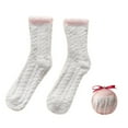 thumbnail image 1 of NMMUED Christmas Socks for Women Christmas Fuzzy Socks Cute Socks Fluffy Christmas Socks Funny Fuzzy Socks Christmas Gifts for Girlfriend Warm Socks for Women Beige One Size, 1 of 3