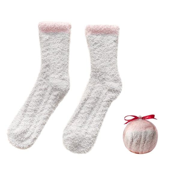 NMMUED Christmas Socks for Women Christmas Fuzzy Socks Cute Socks Fluffy Christmas Socks Funny Fuzzy Socks Christmas Gifts for Girlfriend Warm Socks for Women Beige One Size