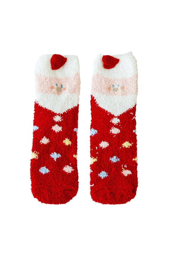 Christmas Socks for Women Christmas Fuzzy Socks for Women Striped Socks Christmas Gifts for Girlfriend Womens Fuzzy Socks Holiday Socks Fuzzy Socks for Women Red One Size