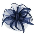 thumbnail image 1 of NMMUED Church Fascinator Hats Women Formal Dress Hat with Feather Mesh Wedding Guest Garden Party Tea Party Statement Headwear Navy, 1 of 7