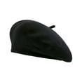 thumbnail image 1 of NMMUED Classic French Beret for Women Vintage Artist Cap Lightweight Winter Slouchy Hat Black M, 1 of 3