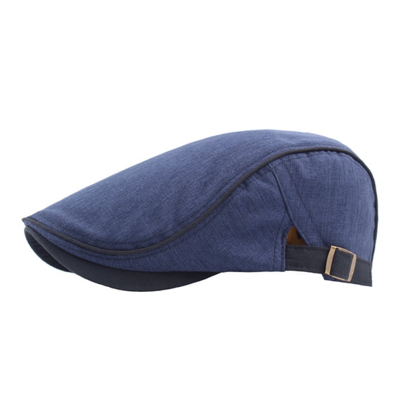 NMMUED Classic Ivy Cap for Men Adjustable Flat Cap Newsboy Cabbie Hat Vintage Driving Cap Headwear Blue One Size