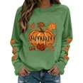 thumbnail image 1 of NMMUED Cute Halloween Sweatshirts for Women Spooky Season Holiday Costume Top for Women 2026 Pullover Tops Graphic Tees Halloween Outfit Women Light Green XL, 1 of 4