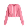 thumbnail image 1 of NMMUED Cute Hoodies, Fall Sweatshirts for Women, Crop Hoodies for Women, Fall Clothes for Women, Oversized Sweatshirt for Women, Pink XXL, 1 of 4