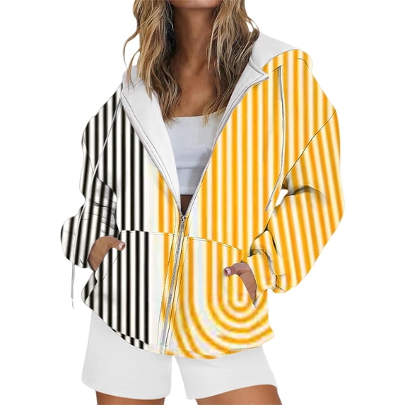 NMMUED Fall Outfits for Women, Workout Hoodies for Women, Fall Sweatshirts for Women, Zip Up Jacket, Fall Clothes for Women, Light Yellow S