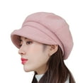 thumbnail image 1 of NMMUED Fashion Newsboy Hats for Women Winter Warm Pageboy Cabbie Cap Beret Pink One Size, 1 of 5