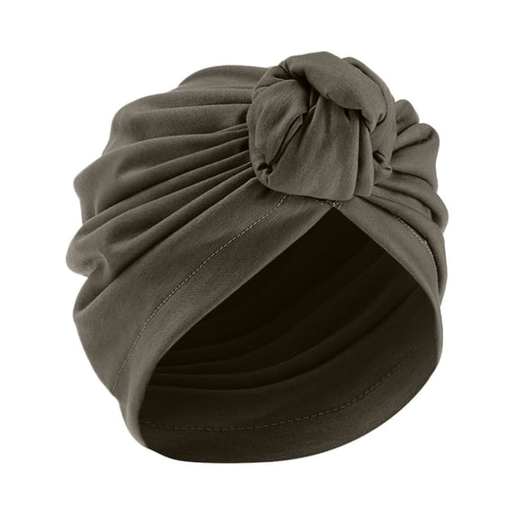 NMMUED Floral Head Wraps for Black Women Pre-tied Turban Chemo Cap Hair Loss Cover Hat Slouchy Beanie Army Green One Size