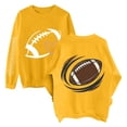 thumbnail image 1 of NMMUED Game Day Tailgate Sweatshirt Women Casual Crewneck Long Sleeve Football Graphic Pullover Fall Outfits Graphic Sweatshirts Yellow M, 1 of 7