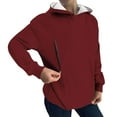 thumbnail image 1 of NMMUED Going Out Tops for Women, Fall Sweatshirts for Women, Hooded Sweatshirt Women, Gym Hoodie, Hoodies for Women, Wine 3XL, 1 of 4