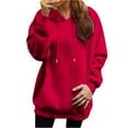 thumbnail image 1 of NMMUED Going Out Tops for Women, Womens Hoodies Pullover, Fall Sweatshirts for Women, Workout Hoodie, Workout Hoodies for Women, Red S, 1 of 9