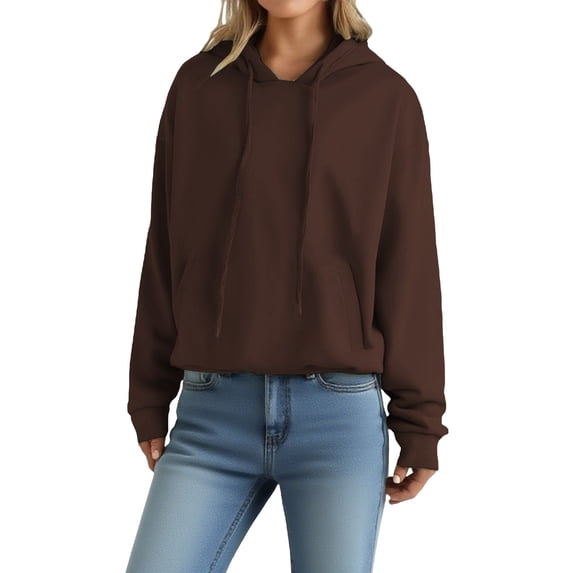 NMMUED Going Out Tops for Women, Workout Hoodies for Women, Oversized Hoodies for Women, Workout Clothes for Women, Fall Clothes for Women, Coffee XL