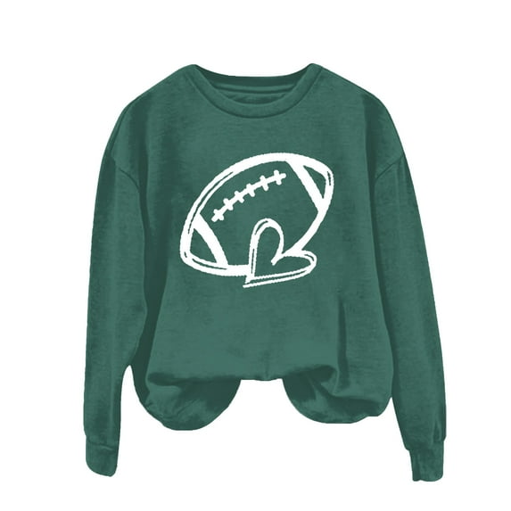 NMMUED Graphic Sweatshirts for Women, Oversized Shirts for Women, Womens Fall Tops, Oversized Sweatshirt for Women, Womens Tops Casual, Dark Green 3XL