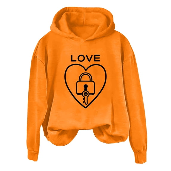 NMMUED Gym Hoodie, Hoodies for Women, Oversized Hoodies for Women, Workout Hoodie, Hoodies Y2k, Orange XL