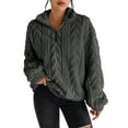 thumbnail image 1 of NMMUED Half Zip Pullover Women Fuzzy Sweatshirt for Women Fuzzy Sweatshirt for Women Quarter Zip Pullover Women Womens Sweatshirts No Hood, Gray L, 1 of 9