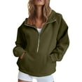 thumbnail image 1 of NMMUED Half Zip Pullover Women Oversized Sweatshirt for Women Fleece Sweatshirts for Women Quarter Zip Pullover Women Womens Sweatshirts No Hood, Camouflage XL, 1 of 9