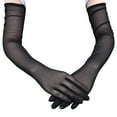 thumbnail image 1 of NMMUED Halloween Black Sheer Gloves Long Translucent Mesh Cosplay Opera Gloves Black One Size, 1 of 5
