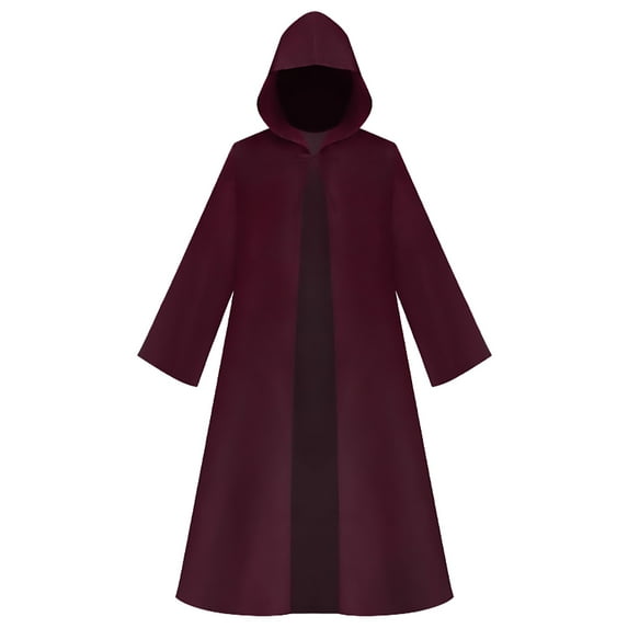 NMMUED Halloween Cloak, Halloween Accessories, Halloween Cape, Medieval Cape, Witch Cape, Halloween Cloak, Cloak with Hood, Red XXL