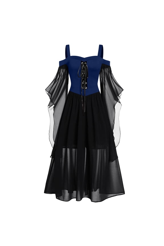 Halloween Clothes for Women Masquerade Dresses for Women Gothic Masquerade Dresses Sheer Sleeve Dress Gothic Clothes for Women Medieval Dress for Women Medieval Costume Women Black XXL