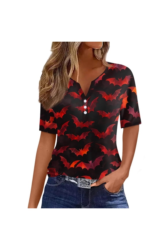 Halloween Shirts for Women Tunic Tops Halloween Graphic Tees Graphic Tees for Women Cute Clothes Halloween Costumes Skull Shirts for Women Wine 3XL