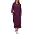 thumbnail image 1 of NMMUED Hoodie Dress for Women Womens Oversized Hoodies Long Hoodie Sweatshirt Dress Casual Sweatshirts for Women Loose Fit Hoodie Hooded Sweatshirt Women Wine M, 1 of 9