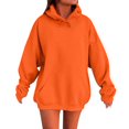 thumbnail image 1 of NMMUED Hoodies for Women, Oversized Hoodie, Long Hoodies for Women, Sweatshirt for Women, Womens Hoodies Pullover, Orange S, 1 of 5